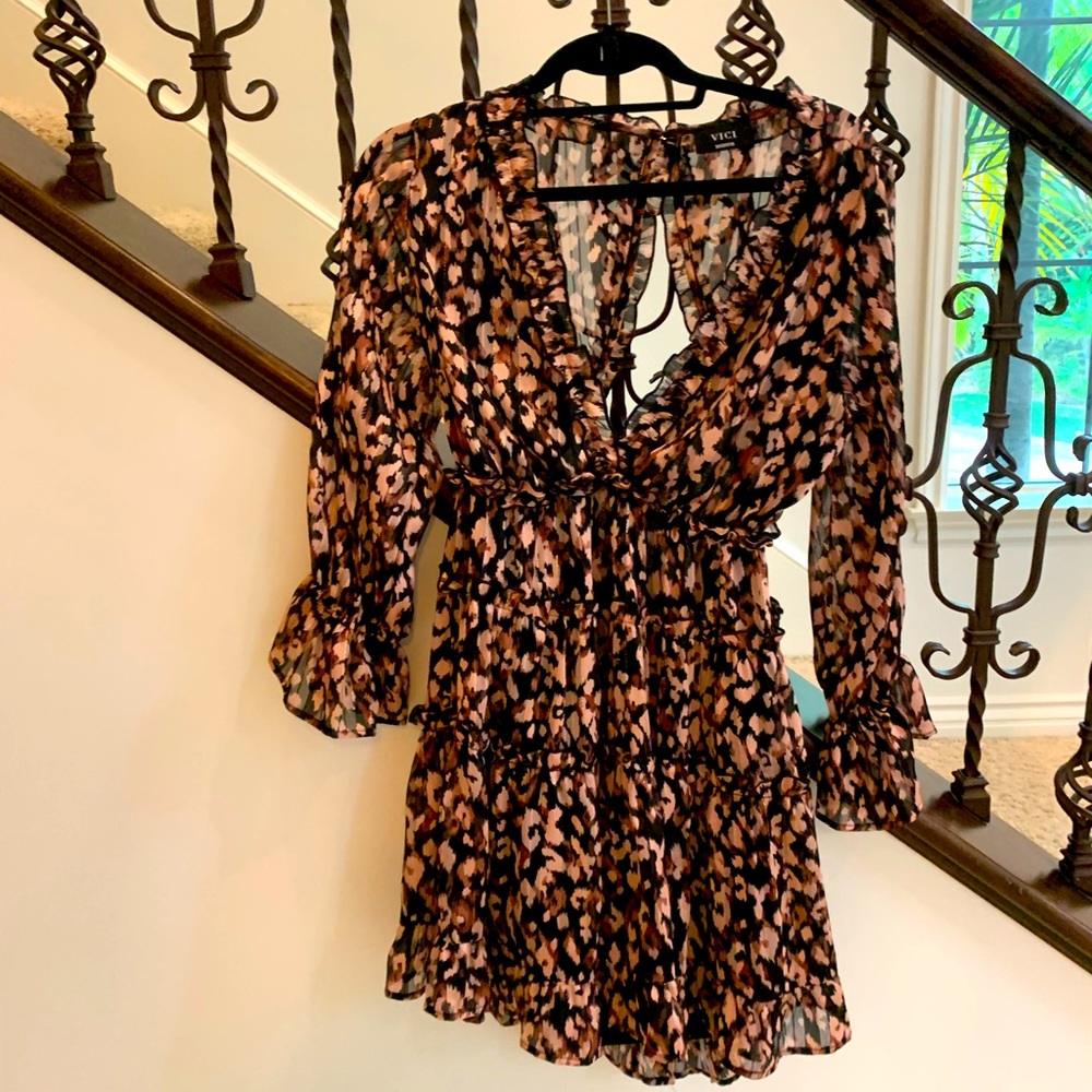 Vici dolls leopard dress size medium